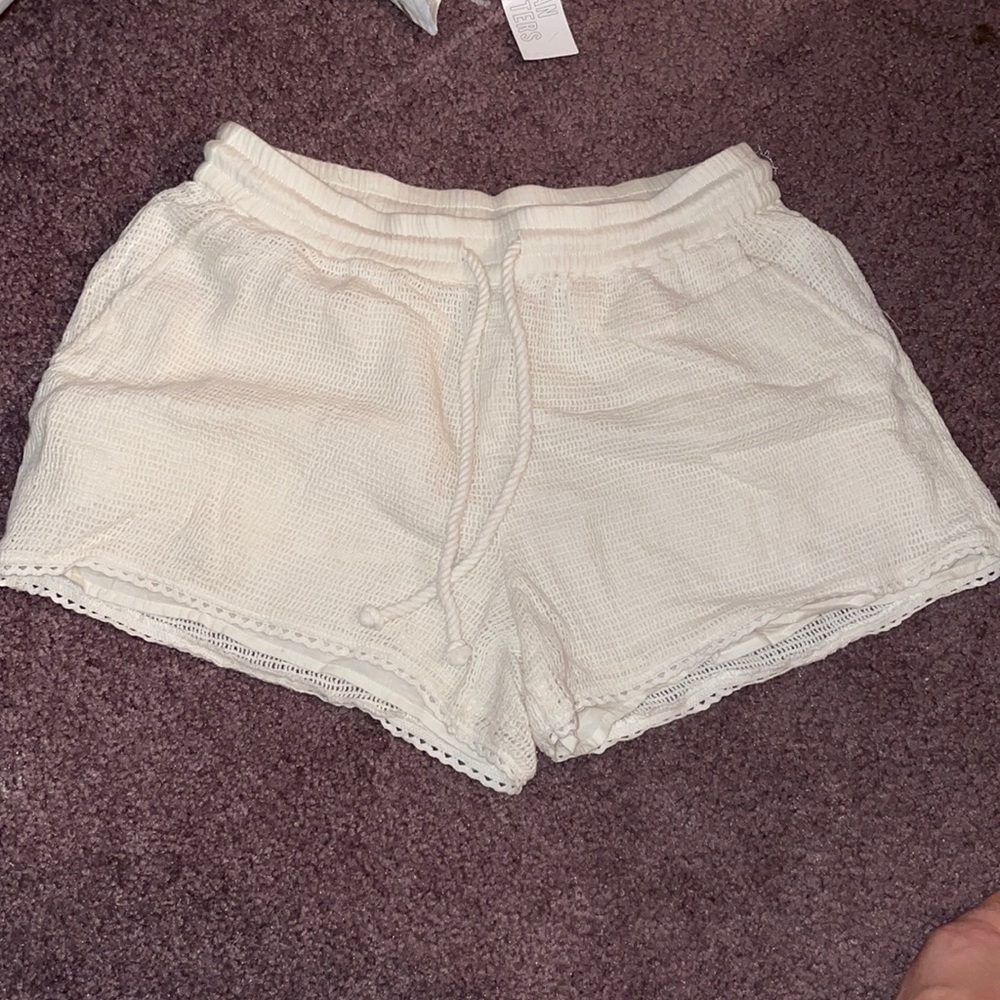 aerie crochet shorts
